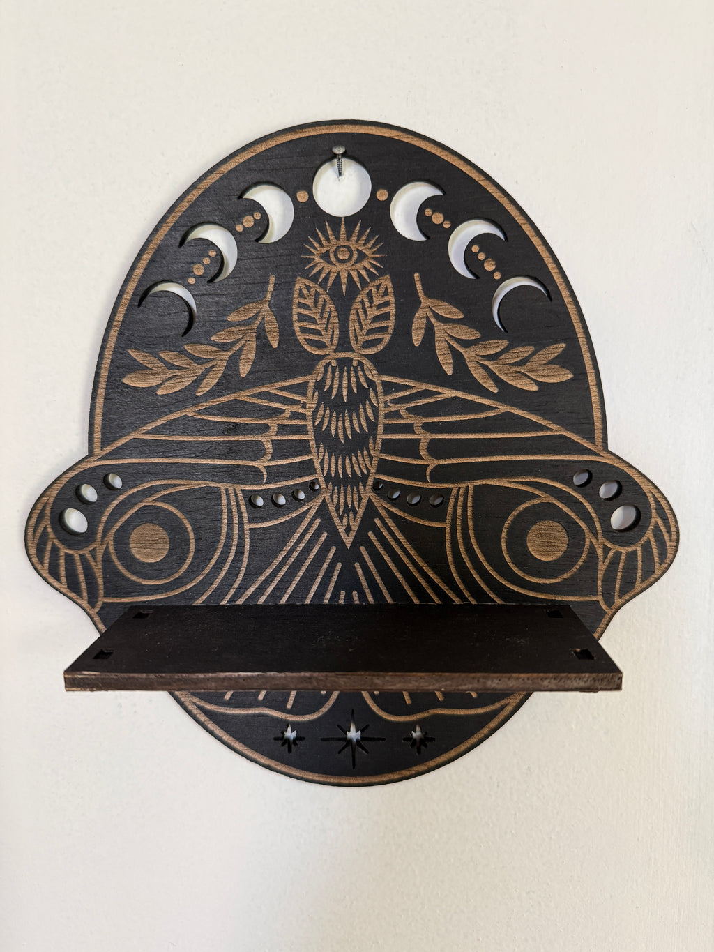 Luna Moth Crystal Wall Shelf